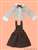 こもれび森のお洋服屋さん♪「ピコDブラウス＆サロペットスカート」セット (ブラウンストライプ&ブラウン) (ドール) 商品画像2
