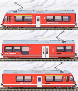 Rhatische Bahn ABe8/12 `Allegra` 3-Unit Set (3-Car Set) (Model Train)