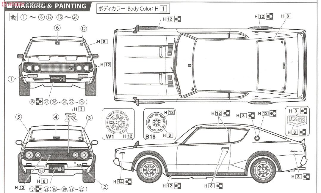 KPGC110 ケンメリGT-R2ドア `73 (プラモデル) 塗装2