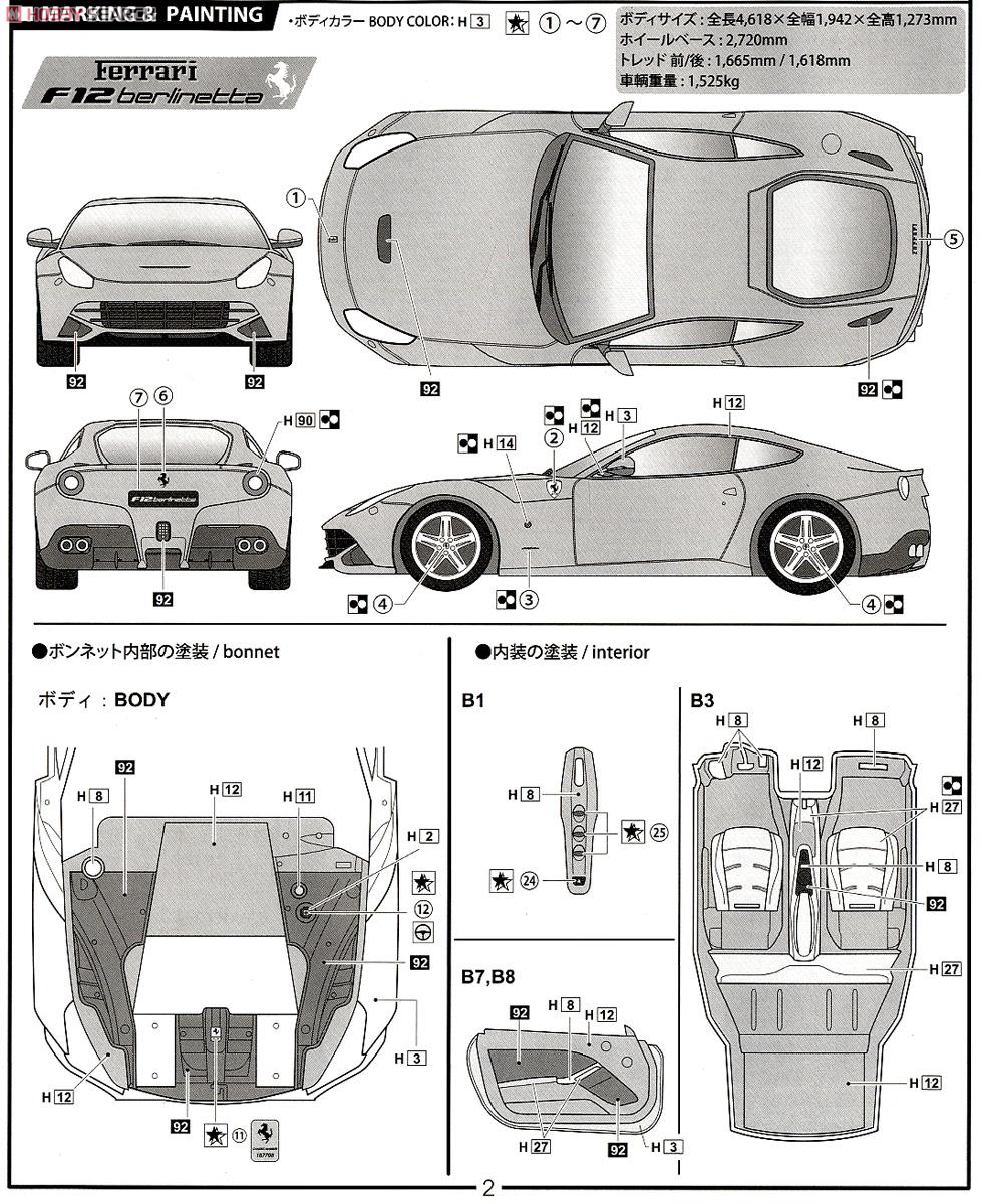 フェラーリ F12 DX (プラモデル) 塗装2