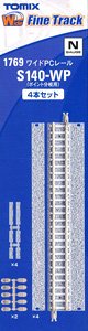 Fine Track Wide PC Straight Track S140-WP(F) (For Branched Track) (Set of 4) (Model Train)