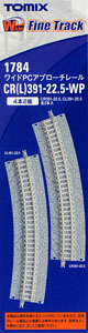 Fine Track Wide PC Approach Track CR(L) 391-22.5-WP(F) (Set of 4) (Model Train)