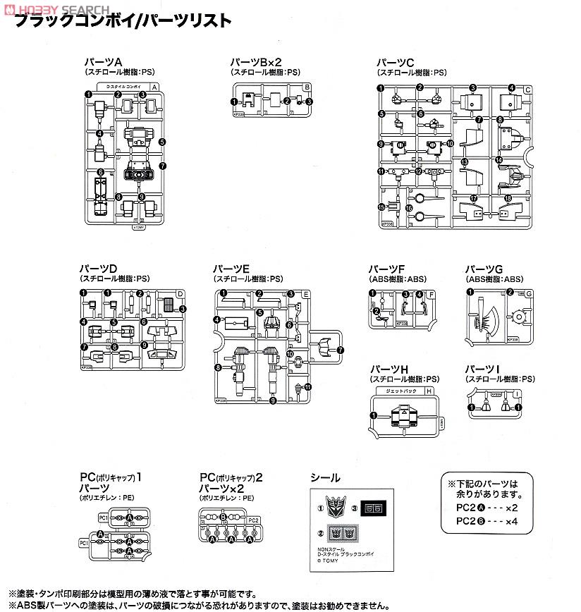 D-Style Black Convoy (Plastic model) Assembly guide6