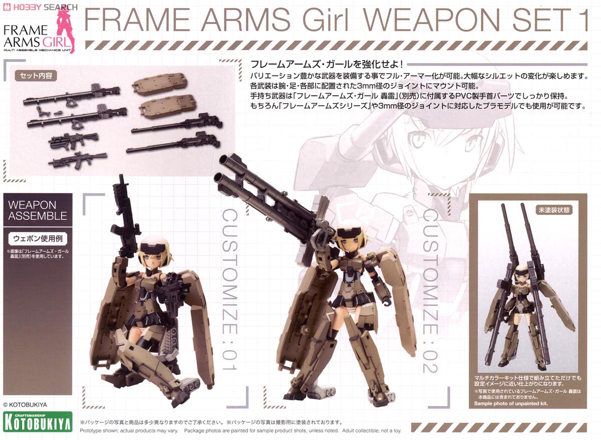 Frame Arms Girl Weapon Set 1 (Plastic model) Item picture2