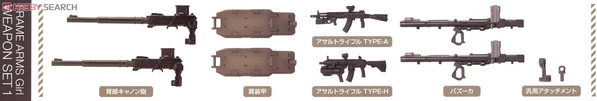 Frame Arms Girl Weapon Set 1 (Plastic model) Item picture3