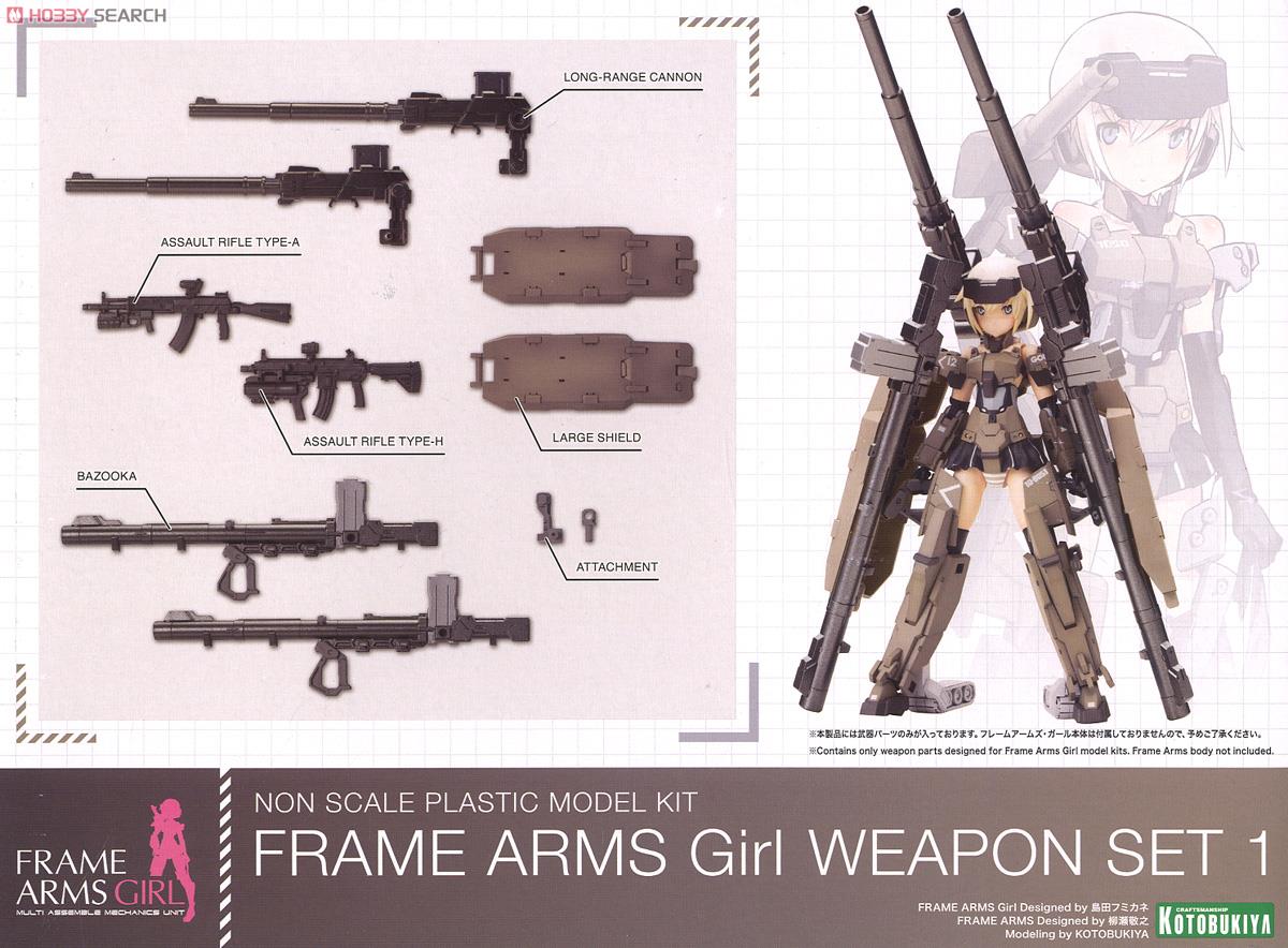 Frame Arms Girl Weapon Set 1 (Plastic model) Package1