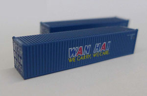 (Z) WAN HAI 40f Marine Container (2pcs.) (Model Train)