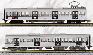 The Railway Collection Kumamoto Electric Railway Type 6000 (Kumamon Wrapping) (2-Car Set) (Model Train)