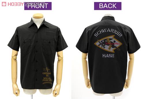 IS (Infinite Stratos) Schwarzer Hase Embroidery Wappen Base Work Shirt Black M (Anime Toy) Item picture1