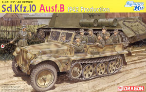 WWII German Sd.Kfz.10 Ausf.B 1t Half-Track Type B 1942 Production (Plastic model)