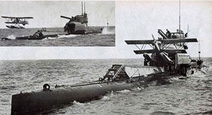 英・M級潜水艦・M2 水上機搭載型・フルハル・1927年 (プラモデル)