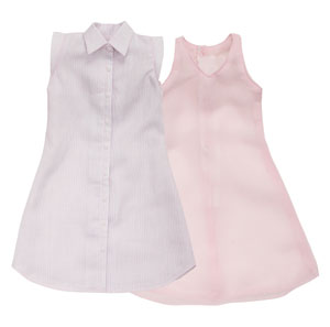 50 Stripe Line No Sleeve Onepiece Set (Light Purple) (Fashion Doll)