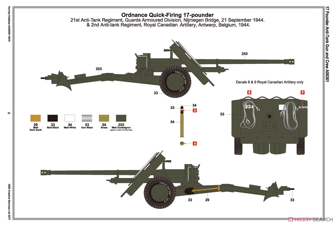 17ポンド 対戦車砲 (プラモデル) 塗装1