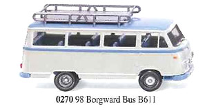 (HO) ボルグワルド バス B611 ルーフラック付 クリーム/ブルー (鉄道模型)