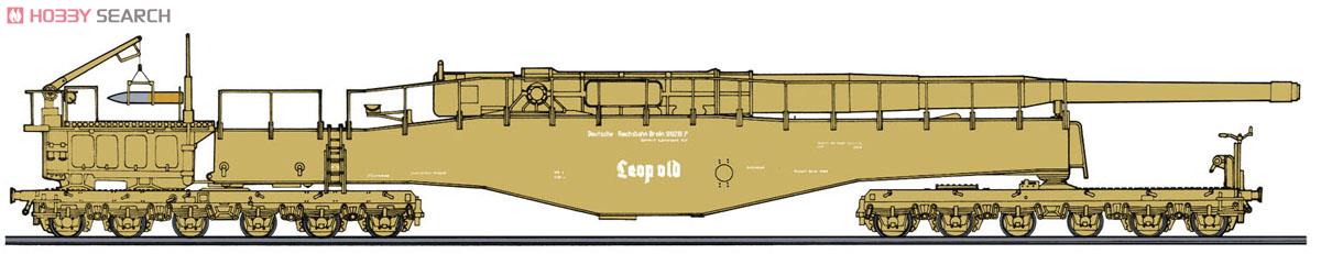 ドイツ列車砲K5 (E) `レオポルド` w/フィギュア (プラモデル) その他の画像1