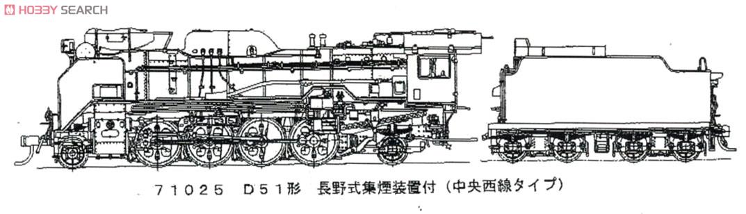 16番(HO) D51形 蒸気機関車 標準型 (長野式集煙装置付き) (中央西線タイプ) (カンタムサウンドシステム搭載) (鉄道模型) その他の画像1