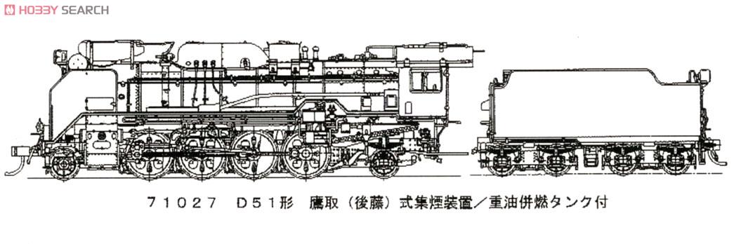 16番(HO) D51形 蒸気機関車 標準型 (鷹取(後藤)式集煙装置付き/重油併燃タンク付き) (カンタムサウンドシステム搭載) (鉄道模型) その他の画像1