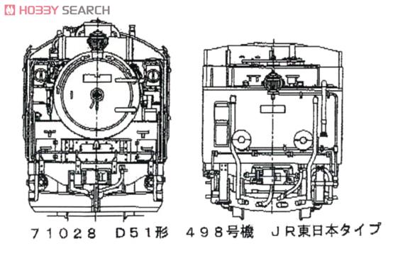 16番(HO) D51形 蒸気機関車 498号機 JR東日本タイプ (2014年版) (カンタムサウンドシステム搭載) (鉄道模型) その他の画像2
