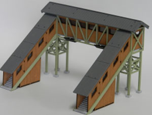 16番(HO) HOゲージサイズ 木で作る 跨線橋組立キット (組み立てキット) (鉄道模型)