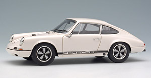 ポルシェ 911R 1967 ホワイト/ブラックストライプ (ミニカー)