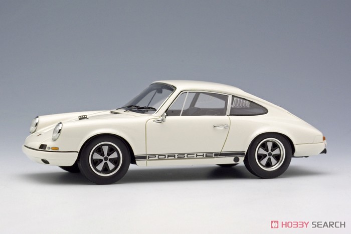 ポルシェ 911R 1967 ホワイト/ブラックストライプ (ミニカー) 商品画像1