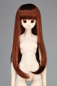 50cm Wig New Long Hair 7-8inch (Red Brown) (Fashion Doll)