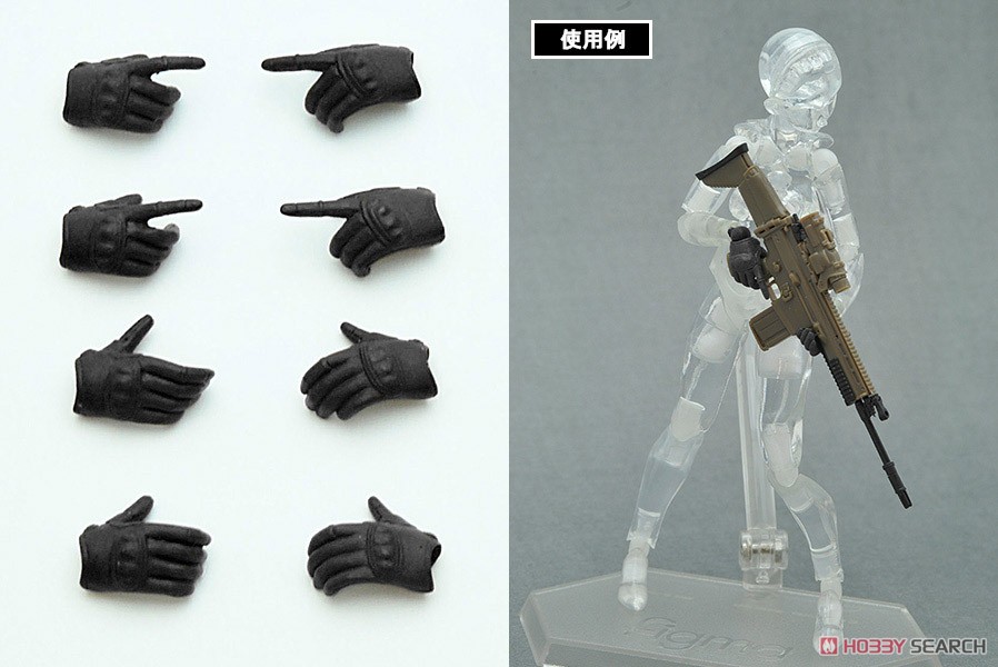 LittleArmory-OP3: figma Tactical Gloves (Stealth Black) (PVC Figure) Other picture1