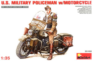 U.S. Military Policeman w/Motorcycle (Plastic model)