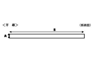 プラボウ 平棒 0.38×0.75 (10本入) (素材)