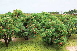 92121 (HO) オレンジの木 HOスケール (6本セット) (Orange Tree Grove, 6/pk 2``to 2-1/4`` Tall) (鉄道模型)