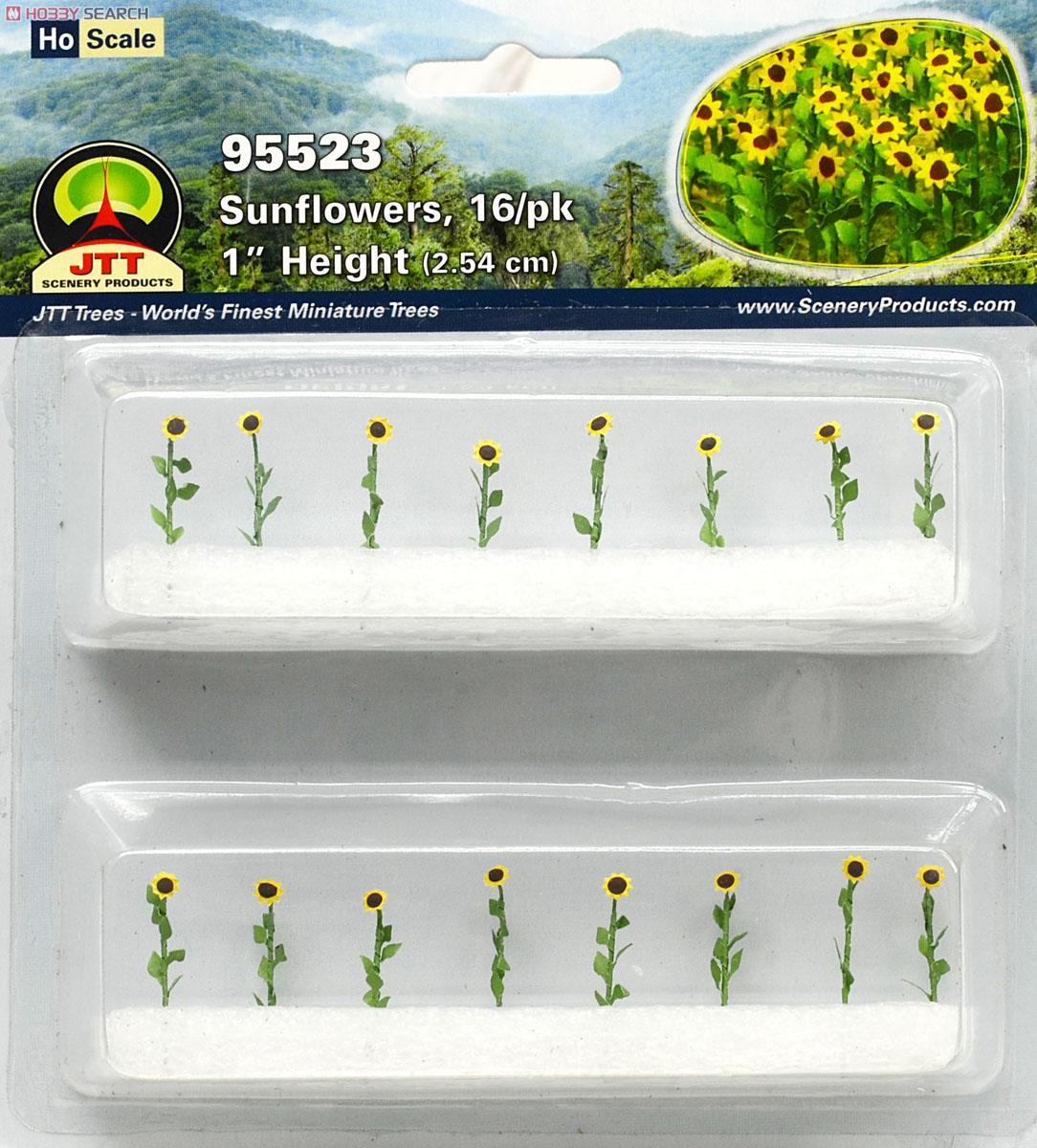 95523 (HO) ひまわり (16本セット) (Flowering Plants - Sunflowers, 16/pk 1`` Height (2.54cm)) (鉄道模型) 商品画像1