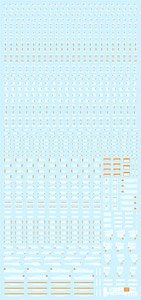 1/100 White & Orange RB01 Caution Decal (1 Sheet) (Material)