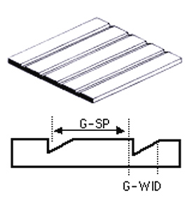 Plastic Sheet V-Group 0.5*2.0 (1pc.) (Material)