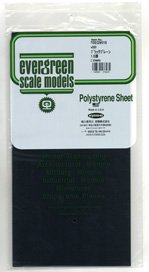 Plastic Sheet Black Plain 1.0mm (2pc.) (Material)
