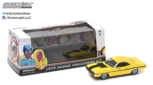 1970 Dodge Challenger R/T - Yellow with Black Stripes (ミニカー)