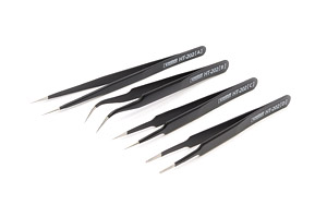 Ultra Fine Needle Shape Tweezers (4 pcs.) (Hobby Tool)