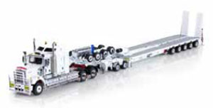 Kenworth C509 Truck with 5x8 Swingwing & 2x8 Dolly (ホワイト) (ミニカー)