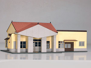 1/150 Scale Paper Model Kit Station Series 07 : Local Station Building / Higashishinjo Station Type (Unassembled Kit) (Model Train)