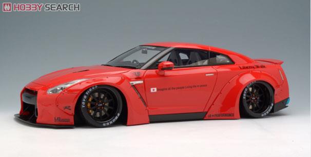 LB★WORKS R35 GT-R Duck Tail ver. レッド/LB★PERFORMANCE 20in.Wheel (ミニカー) 商品画像1