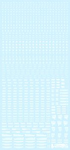 1/100 One Color White RB01 Caution Decal (1 Sheet) (Material)