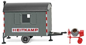 (HO) 移動住宅トレーラー `Heitkamp` セメントミキサー付 (鉄道模型)