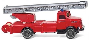 (HO) Henschel HS 100 Fire Engine with Ladder (Model Train)