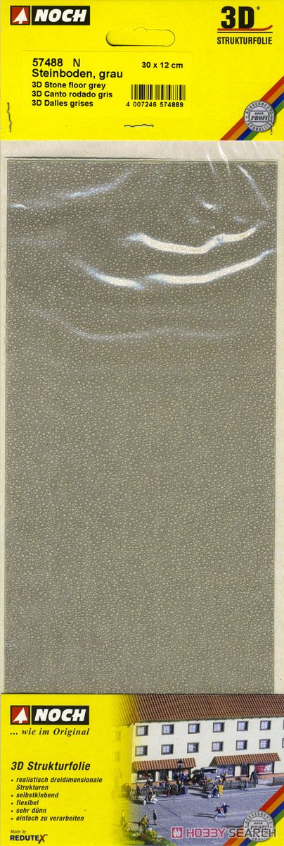 57488 (N) 石畳板 (明灰) (3D Steinboden, grau) (30×12cm) (鉄道模型) 商品画像1
