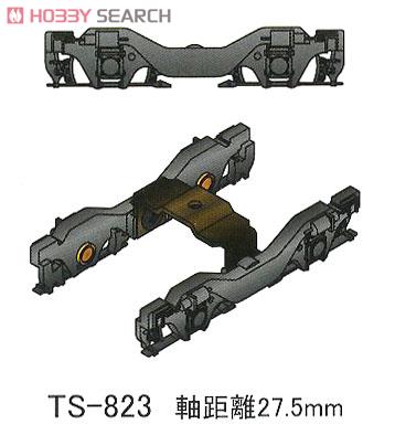 16番(HO) TS-823型台車 PL(プレーン)軸受けメタル入 (軸距離27.5mm/ボルスターアンカー付属) (京王8000系等用) (1両分入) (鉄道模型) その他の画像1