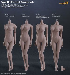 Phicen Limited 1/6 Super Flexible Woman Seamless Body Suntan