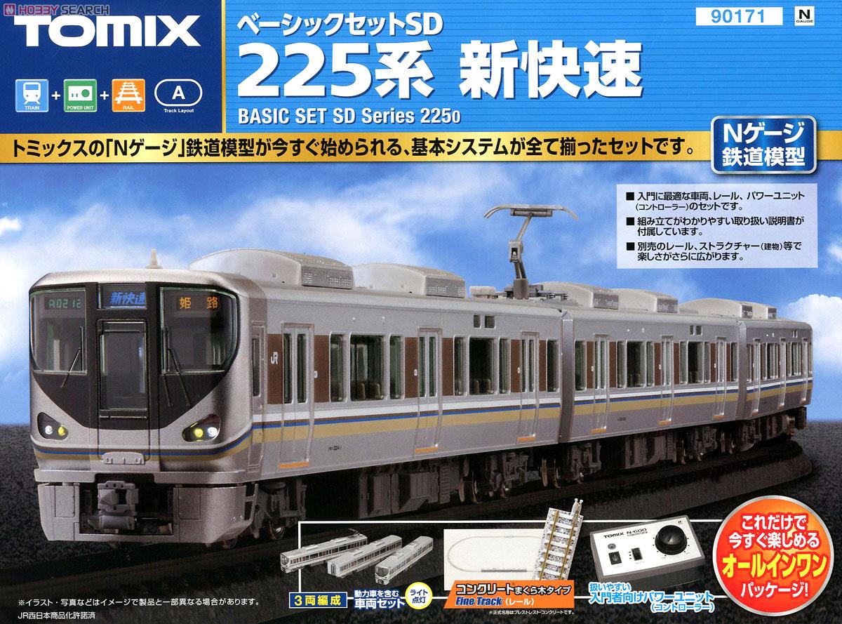 ベーシックセットSD 225系 新快速 (3両セット) (レールパターンA) (鉄道模型) 商品画像1