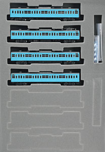 国鉄 103系 通勤電車 (新製冷房車・スカイブルー) 基本セット (基本・4両セット) (鉄道模型)