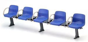 (1/12) EK-10 New Station Bench (Blue) (Model Train)