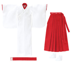 PNM/LL Bust Miko Clothes Set (White x Red) (Fashion Doll)
