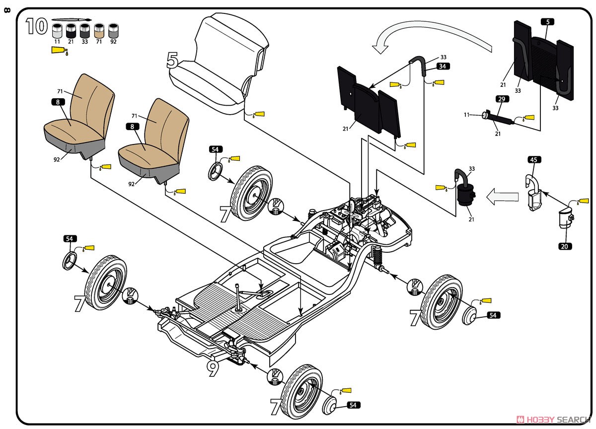 ルノー 4CV (プラモデル) 設計図4